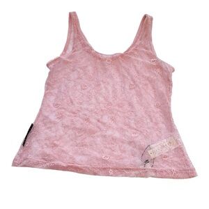 NWT Missguided Pink Lace Tank Top
